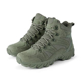 Military Boots Men's Outdoor Combat Ankle Tactical Anti-Slip Motocycle Climbing Hiking Shoes MartLion Green Eur 39 