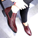 Men's Chelsea Boots Classic Faux Leather Ankle Knit Shoes Casual Footwear Blue Red Mart Lion   