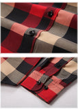 Mens Blouse Blue Gradient Striped Men Dress Shirt Tops Casual Business Plaid Print Long Sleeves MartLion   