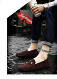 Genuine Leather Men's Loafers Casual Shoes Boat Driving Walking Casual Loafers Handmade Mart Lion   