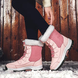 Winter Women Snow Boots Female Outdoor Boots Concise Boots Waterproof Plush Ladies Cotton-padded Shoes MartLion   