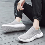 Soft-sole Walking Men's Shoes Lightweight Casual Sneakers Breathable Slip on Loafers Unisex Women MartLion   