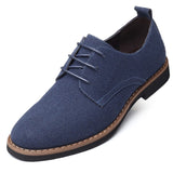 Men's Dress Shoes Oxford Leather Formal Leather Sneakers Flat Footwear Zapatos Hombre Mart Lion Blue 5561 39 