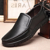 PU Leather Men's Walking Driving Shoes Flat Lofers Dress Office Footwear Outdoor Sneakers Summer Winter Mart Lion Black 6 
