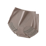 Women's Underwear Seamless  Waist Panties Tummy  Panties Hip Lift Body Shaper Panty Large Size Female Underpants MartLion BROWN-2pcs 2XL(75-85KG) two-piece