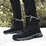 Super Warm Winter Boots With Fur Outdoor Snow Men Boots Snow Antiskid Waterproof Boots Men Shoes MartLion   