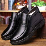 Genuine Leather Shoes Men's Winter Boots Warm Cotton Cold Winter Cow Footwear MartLion   