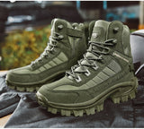 Fujeak Men's Military Tactical Boots Autumn Winter Waterproof Leather Desert Safty Work Shoes Combat Ankle Mart Lion   