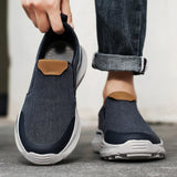Men's Casual Shoes Versatile Canvas Flats classic and Walking Slip Resistant Elevated Designer Suit Shoes MartLion   
