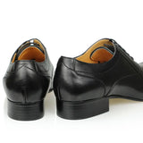 Leather Shoes Men's Pointed Toe Four Seasons Leather Shoes Formal Patent Bright Leather Low-top Black MartLion   