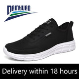Damyuan Light Running Shoes Breathable Men's Sports Shoes Sneakers Casual Mart Lion black  white 6.5 
