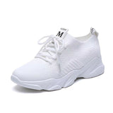 Mesh Sneakers Women's Korean-Style Casual Shoes Soft Bottom Running Mart Lion Cf207 White 35 