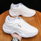 Sneakers Men;s Casual Platform Running Sport Shoes Spring Autumn White Lace Up Outdoor Vulcanize Zapatillas Mart Lion   