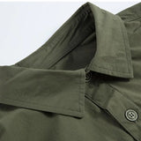 High Stretch Tooling Shirt Mens Outdoor Casual Waterproof Long Sleeved Tops Tactics Quick Drying Pockets MartLion   