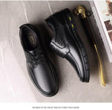 Men's Genuine Leather Handmade Shoes Soft Anti-slip Rubber Office Loafers Casual Leather Soft Mart Lion   