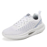 Autumn and Winter Women's Shoes Casual Walking Mother Breathable Running Sneakers the Elderly Mart Lion White and Blue 35 