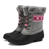 Classic Winter Boots for women Warm Durable Flat Wool Women's Snow Shoes Mart Lion Gray 36 