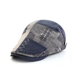 Men's Beret Hat Cotton Buckle Adjustable Newsboy Hats Cabbie Gatsby Cap MartLion 2 L 