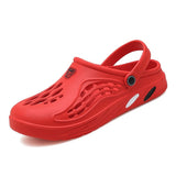 Men's Sandals Outdoor Beach Shoes Slippers Casual Slip On Women Breathable Clogs Mart Lion Red Eur 36 