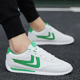 Men's Shoes Sneakers White Board White Zapatillas Hombre Soft White Pointed Flat MartLion Green B 40 