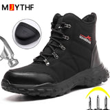  Lightweight Steel Toe Boots Safety Shoes Men's Anti-smash Anti-puncture Work Indestructible Protective MartLion - Mart Lion