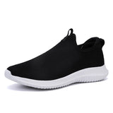 Men's Sneakers Breathable Mesh Shoes Casual Shoes Lightweight Lace-Up Running Walking Sneakers MartLion Black White 36 