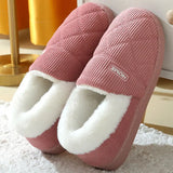 Home Fur Shoes For Women Winter Fuzzy Fluffy Slippers Men's Indoor Outdoor Plush House Shoes With Padded Fur Slippers MartLion   