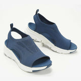 Summer Sport Sandals Washable Slingback Orthopedic Slide Women Platform Soft Wedges Shoes Casual Footwear Mart Lion BLUE 35 