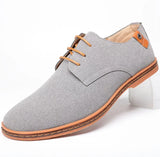 Spring Suede Leather Men's Shoes Oxford Casual Classic Sneakers Footwear MartLion Gray 47 