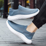 Soft-sole Walking Men's Shoes Lightweight Casual Sneakers Breathable Slip on Loafers Unisex Women MartLion   