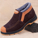 Men's Cotton Shoes Winter Snow Boots Plush Thickened Warm Walking MartLion brown 39 