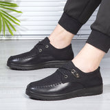 Men's Casual Dress Shoes Classic Lace-up Leather Casual Oxford Flats Footwear Loafers Mart Lion   