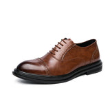 Oxford Dress Shoes Men's Leather Suit Footwear Wedding Formal MartLion Brown 9.5 