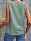 Sweet Style Solid Color Sleeveless Pullover Shirt Women MartLion   