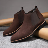 Nubuck Leather Ankle Boots for Men's Winter British Style Classic Suede Casual Shoes Non-slip MartLion   
