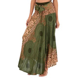 Summer Long Skirts Women Bottom Vintage Two Way Wear Beach Dress MartLion S00205-dark green One Size 