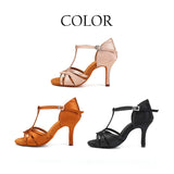 Woman Shoes For Dancing Latin Ballroom Modern Tango Jazz Salsa Sandals Suede MartLion   