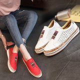 Women's Sneakers Autumn Vulcanized Shoes Hollow Out Casual  Ladies Slip on Elastic Breathable Footwear MartLion   
