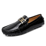 Designer Men's Loafers Driving Shoes Leather Shoes Slip on Moccasins Wedding Loafers Luxury MartLion Black 5 