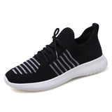 Casual Shoes Summer Breathable Sneakers Men's Lightweight Running Outdoor Walking Sports Shoes MartLion 19007-black 39 