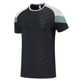 Men's Gym Tshirt Joggers Bodybuilding Silk Short Sleeves Streetwear Casual Outdoor Sport Fast Dry Breathable Tee MartLion black M 
