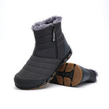 winter snow boots men ankle hombre warm plush outdoor men's sneakers long fur casual shoes non-slip long MartLion GRAY 46 