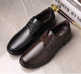 Men's Genuine Leather Handmade Shoes Soft Anti-slip Rubber Office Loafers Casual Leather Soft Mart Lion   