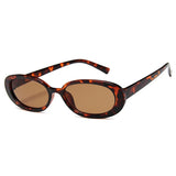 Oval Rectangle Sunglasses Ladies Summer Beach Glasses Trendy Vintage Eyewear Men's Women's Travel Shades MartLion C8 As Picture 