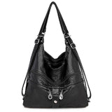 Crossbody Bags For Women Leather Handbags Female Multifunction Designer Shoulder Messenger Mart Lion Black 35cm x 13cm x 33cm 