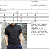 Summer Men's Shirts Chinese Style Tops Solid Standing Collar Thin Fit Short Sleeve Shirt Clothing Designer Clothes Mart Lion   
