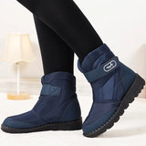 Women Boots Winter Low Heels Winter Shoes Waterproof Snow Ankle Fur Winter Footwear Female MartLion Blue(AE存量)**** 36 