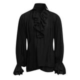 Men's Pirate Medieval Shirts Ruffle Steampunk Gothic Shirt Long Sleeve Shirt Renaissance Victorian Tops Chemise Homme MartLion   