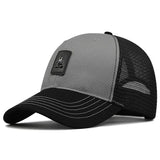 Men Trucker Cap Mesh Baseball Cap Big Head Golf Cap Summer MartLion GRAY 60-65cm