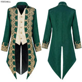 Men's Steampunk Gothic Victorian Jacket Vintage Purple Velvet Tailcoat Medieval Frock Coat Uniform Renaissance Homme MartLion   